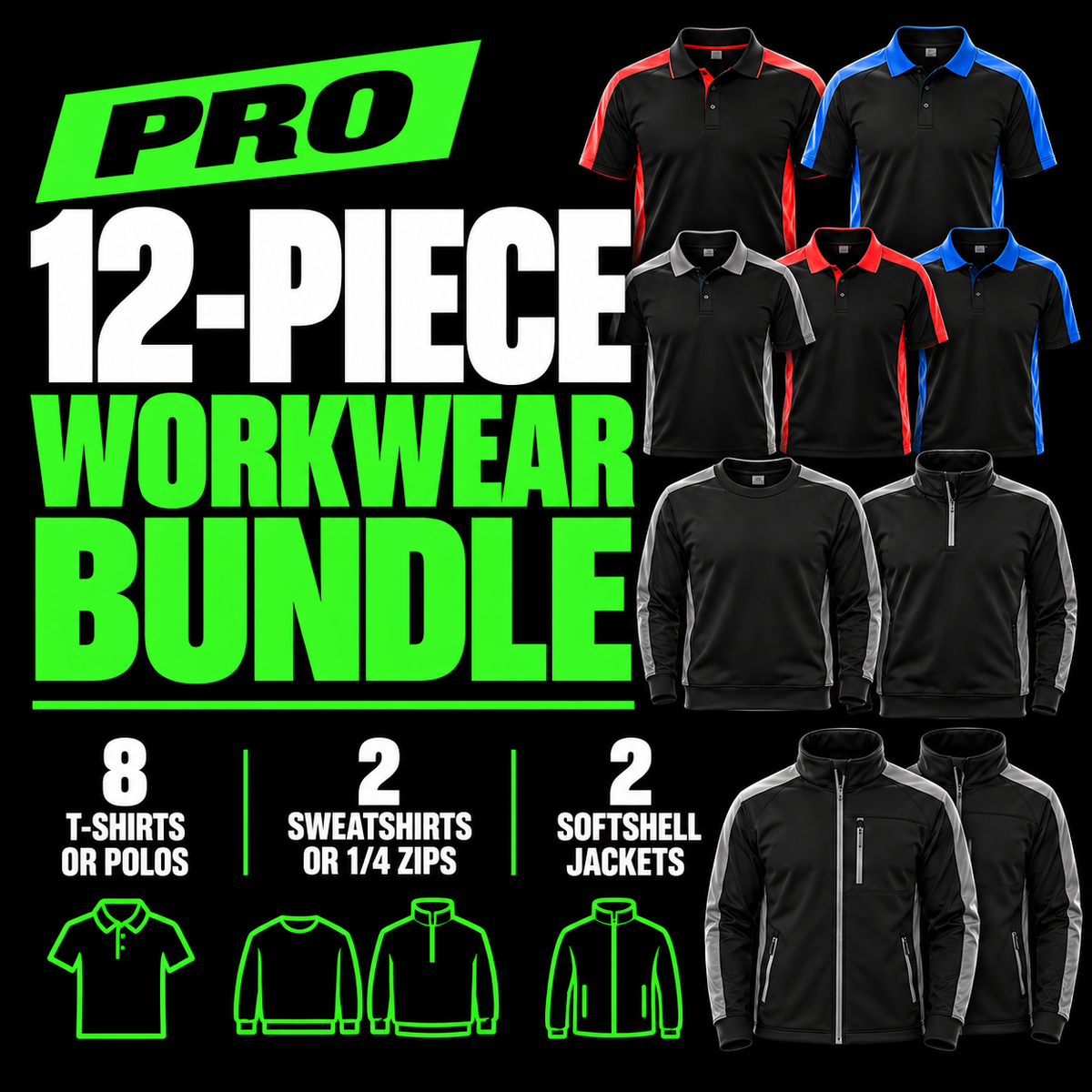 PRO 12-Piece Workwear Bundle